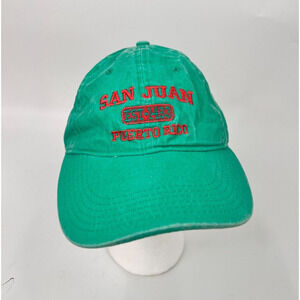San Juan Puerto Rico Est 1493 Cotton Kaufman Ball Hat Cap Green Adjustable